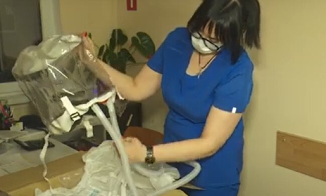 У лікарні Франківська використовують кисневі маски, кадр з репортажу Вежа: YouTube