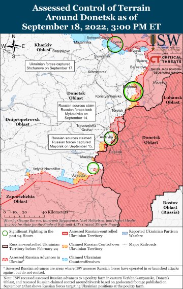 Карта боевых действий, фото: ISW