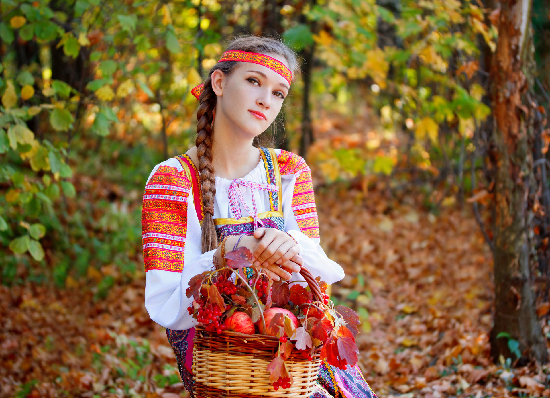 Девушка собрана. Осенние фотосессии на природе в народном стиле. Девушка осень с корзинкой. Русская красавица с корзинкой. Фотосессия в русском стиле на природе осенью.