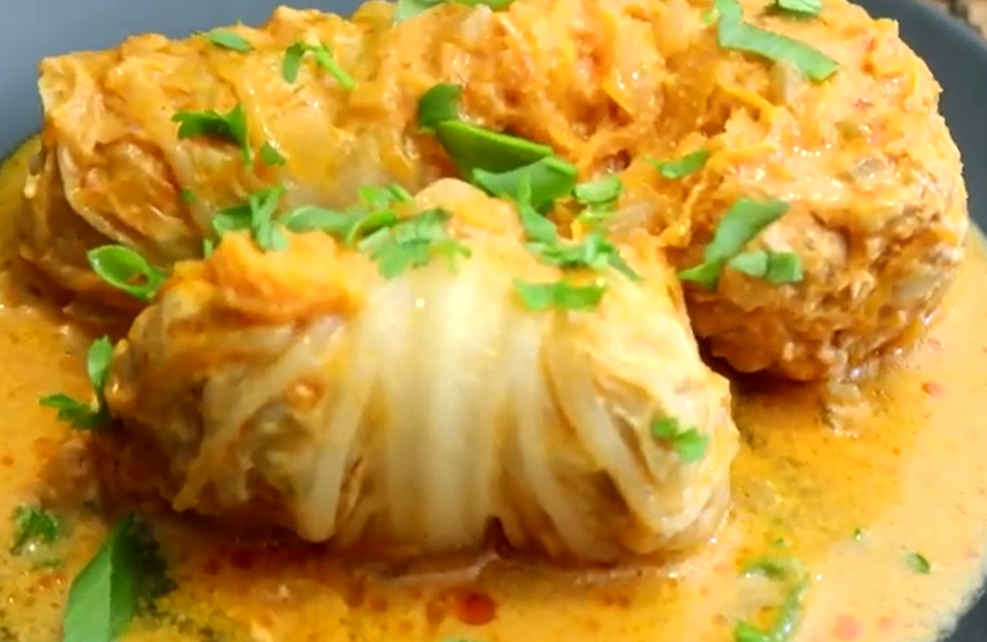 Голубцы из пекинской капусты с грибами